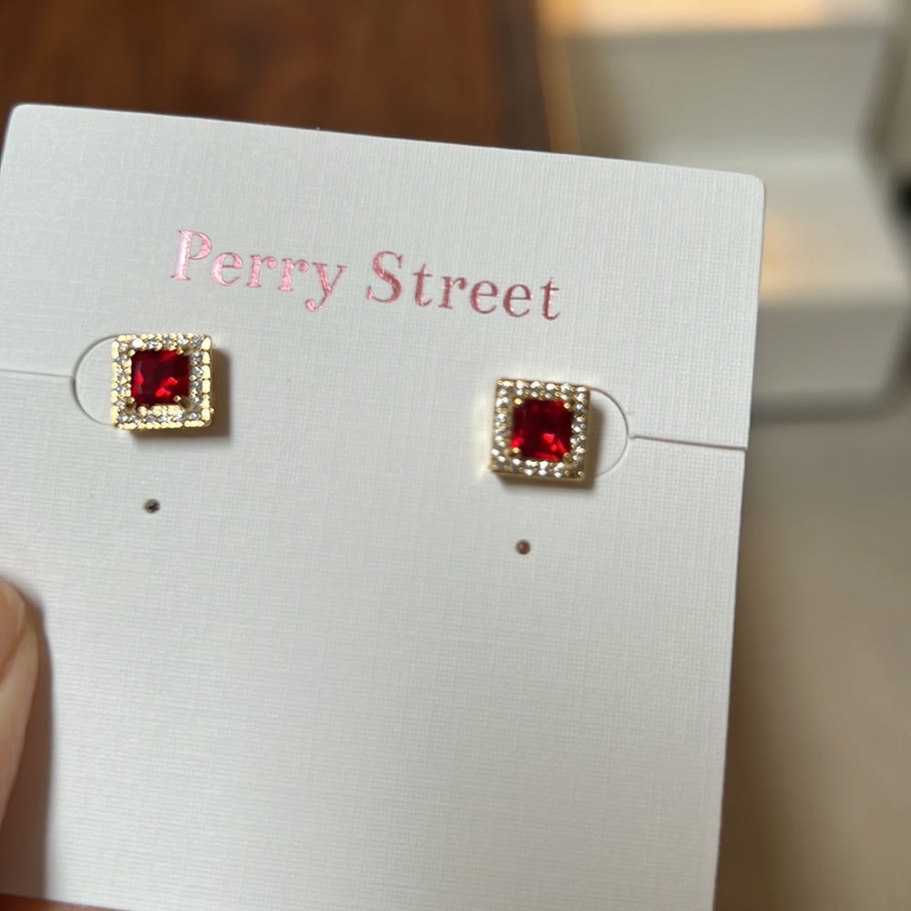 NET red earrings